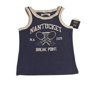 Kids Nantucket Breakpoint Tank Top Navy Blue Size L (10/12) Sleeveless Summer